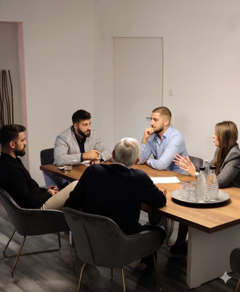 Das Gründer-Team der Kapitalfabrik im Beratungsgespräch